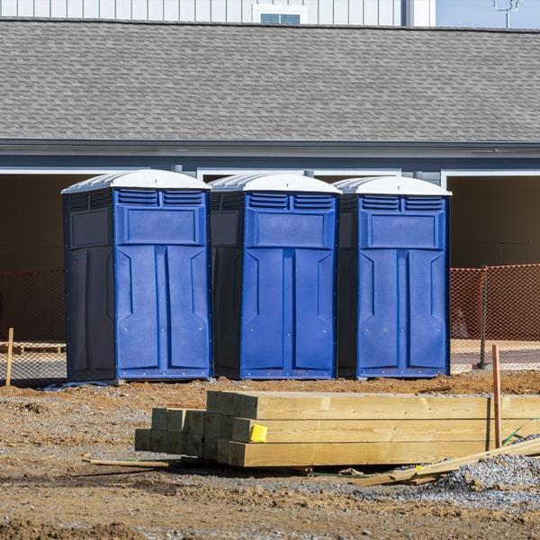 the portable toilet needs to be serviced once a week on a job site